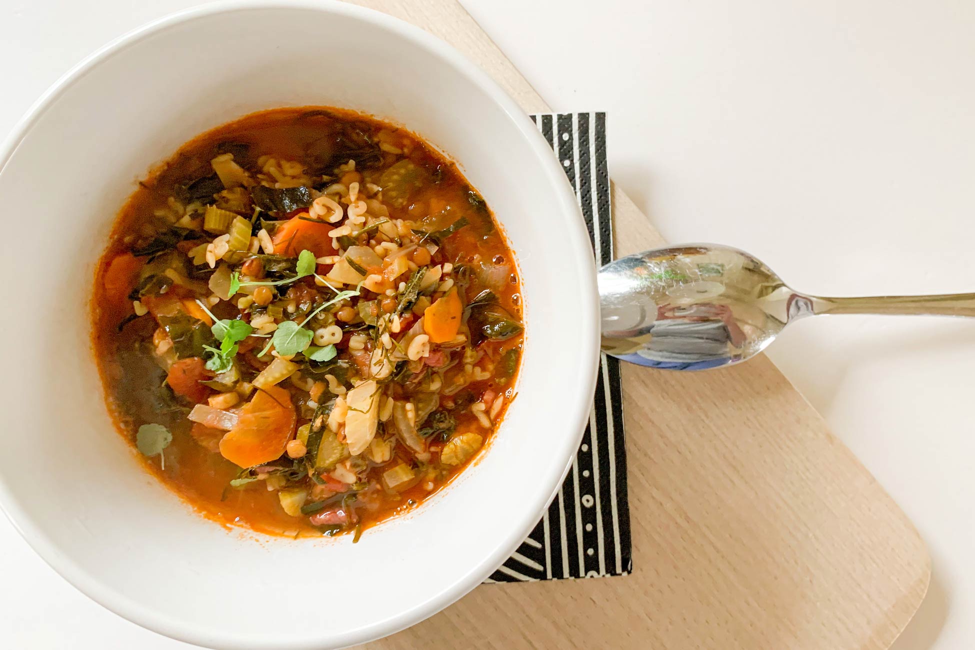 Minestrone achtige soep